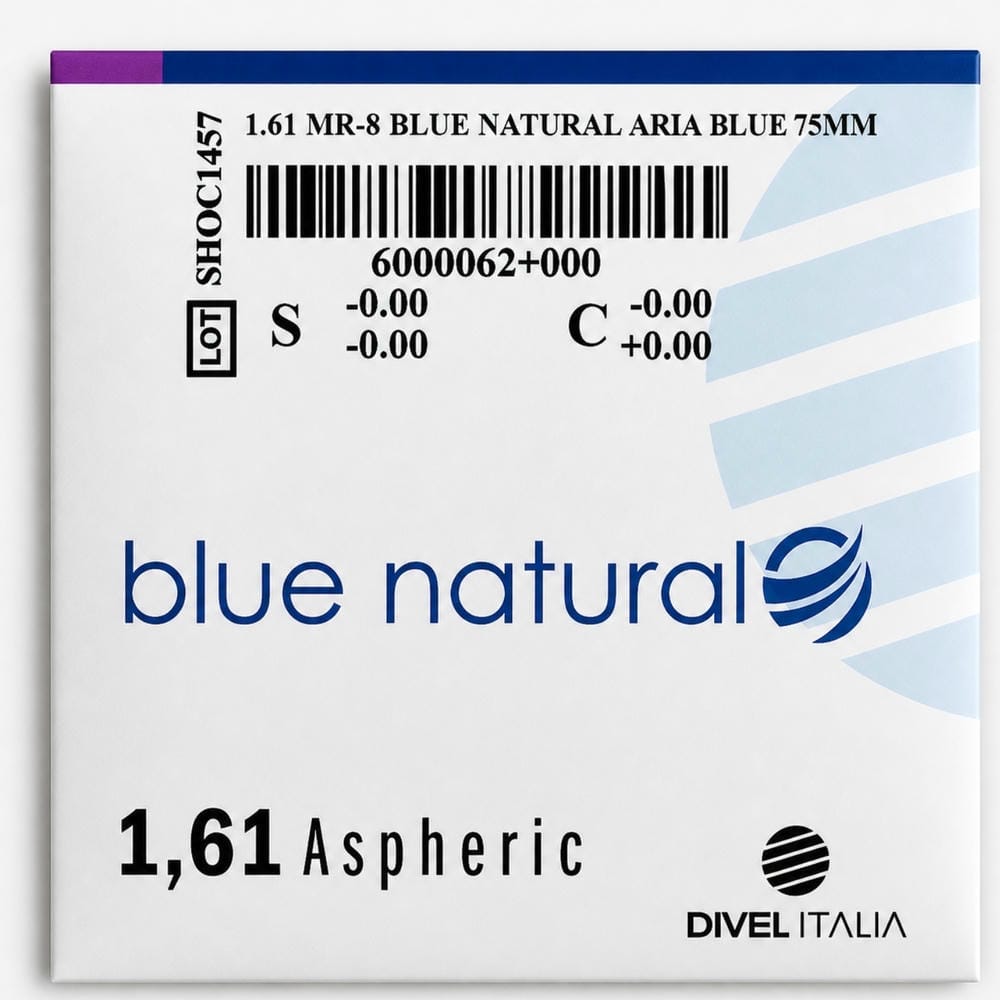 Tròng Kính Chống Ánh Sáng Xanh Divel Italia Asp 1.61 Blue Natural Aria